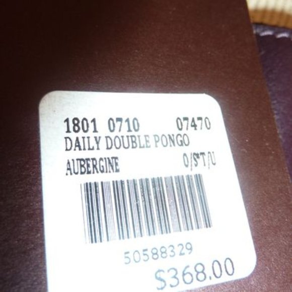 Roots Daily Double Pongo Leather Eggplant Purple Leather Purse - Picture 8 of 8